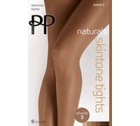 Pretty Polly Naturals 8 Denier Skin Tone Tights - Amber Amber One Size