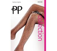 Pretty Polly Women's Pinspot Tights Matt Fein 20 DEN Tights, Black (Black Black), One size (Manufacturer Size:OS)