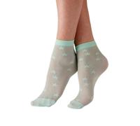Pretty Polly Women's All Over Star Sheer Socks- fun ankle sheer socks to complete the look, Green (Mint), One Size, Green (Mint), One size