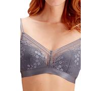 Pretty Polly Women's Botanical Lace Non Wired Triangle Bra in Grey | Size: 32C Pretty Polly Grey 32C