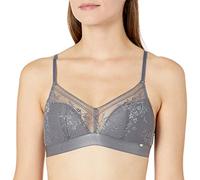 Pretty Polly Women's Botanical Lace Wireless Triangle Bra-Light Padding-Everyday Basic or Lounge, Grey (Nightshade), 36B