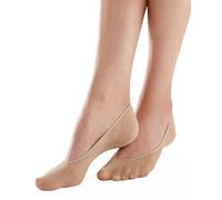 Pretty Polly Women's Cotton Footsie 2PP Matt Fein 100 DEN 3 Ankle Socks, Beige (Nude Nude), Large (Manufacturer Size:ML)
