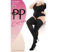 Pretty Polly Women's Curves 60 Denier Hold Ups - Black | Size: 3XL Pretty Polly Black 3XL