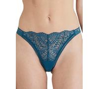 Pretty Polly Women's Geo Lace Thong Panties, Blue (Indigo), S