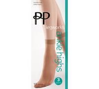 Pretty Polly Women's Comfort Top Ankle Highs 3PP Matt Fein 15 DEN 3 Ankle Socks, Beige (Nude Nude), One Size (Manufacturer Size:OS)