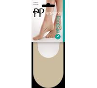 Pretty Polly Women's Legworks 30 Denier Cotton Footsie 2 Pair Pack - Nude | Size: Medium/Large Pretty Polly Nude M/L