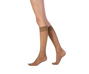 Pretty Polly Women's Medium Support Knee Highs 2PP Matt Fein 15 DEN 3 Knee - High Socks, Beige (Nude Nude), One size (Manufacturer Size:OS)