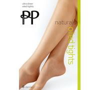 Pretty Polly Women's Naturals 8 Denier Oiled Tights - Natural | Size: Medium/Large Pretty Polly Natural M/L