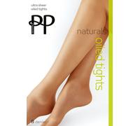 Pretty Polly Women's Naturals - 8D Oiled Tights, Beige (Slightly Sunkissed), Small/Medium