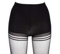 Pretty Polly Women's Nylons 10 Denier Gloss Secret Slimmer Tights - Black | Size: Medium/Large Pretty Polly Black M/L