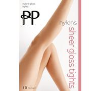 Pretty Polly Women's Nylons 10d Gloss Tights, Beige (Sunblush), M UK