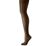 Pretty Polly Women's On The Go 10D Ladder Resist compression tight glossy fine 10 DEN 3 Tights, Black (Blk Barely Black), Large (Manufacturer Size:ML)