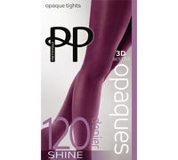 Premium Opaques 120 Denier 3D Shine Tights - Burgundy Pretty Polly Burgundy M/L