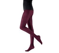 Pretty Polly Womens Small Diamond Flower TightsTights, Purple (Burgundy), M-L