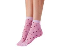 Pretty Polly Women's Strawberry Sheer Socks- perfect sheer ankle socks for spring, Pink (Multi), One Size, Pink (Multi), One size