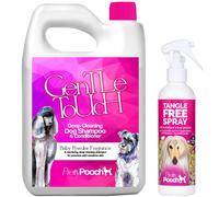 Pretty Pooch Baby Powder Dog Shampoo 2L & Dog Detangling Spray 250ml