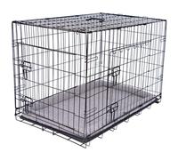 Pretty Pooch Dog Crate w/ Tray, Double Door (XLarge - 42'')