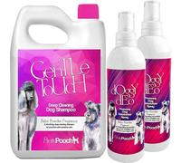 Pretty Pooch Gentle Touch Dog Shampoo (2 Litres) & Dog Deodoriser Spray (2 Pack Of 250Ml)