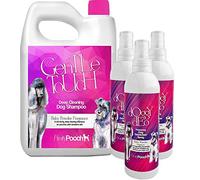 Pretty Pooch® Gentle Touch Dog Shampoo (2 Litres) & Dog Deodoriser Spray (3 Pack of 250ml) - Baby Powder Fragrance - Non-itchy, Professional Products Dogs with Sensitive Skin!