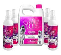 Pretty Pooch Gentle Touch Dog Shampoo (2 Litres) & Dog Deodoriser Spray (4 Pack Of 250Ml)
