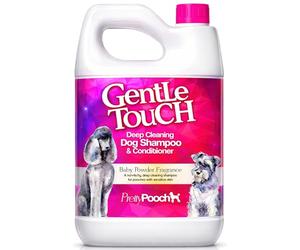 Pretty Pooch® Gentle Touch Dog Shampoo & Conditioner - 2 Litres (Baby Powder Fragrance) - A Non-itchy, Professional Deep Cleaning Shampoo for Dogs with Sensitive Skin! (2 Litre Baby Powder)