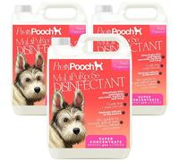 Pretty Pooch Multipurpose Disinfectant - Cleaner, Sanitiser, Deodoriser - Concentrated Formula - Peach 5L x3