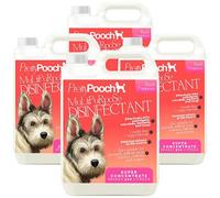 Pretty Pooch Multipurpose Disinfectant - Cleaner, Sanitiser, Deodoriser - Concentrated Formula - Peach 5L x4
