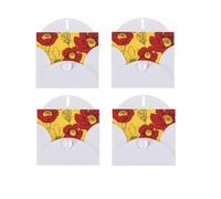 Pretty Poppy Flowers Print Blank Greeting Cards, Love Buttons, Pearl Paper Envelopes Suitable For Various Occasions - Anniversary Cards, Thank You Cards, Holiday Cards, Wedding Cards, Congratulations.