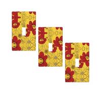 Pretty Poppy Flowers Print Single Toggle Wall Panel Light Switch Plate Covers Wall Decor Home Decor For Kitchen Bathroom Bedroom Decor 2.75x4.5 In.