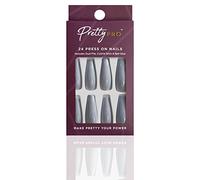 Pretty Pro Press On False Nails Seize The Grey 24pcs