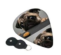 Pretty Pug Guitar Picks, 6 Pack Includes Thin(.46mm), Medium(.71mm) & Heavy Gauges(.96mm) Suitable For Guitar, Ukulele, Etc.