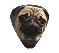 Pretty Pug Print Guitar Pick Comfortable Feel, Clear Sound, Multiple Thicknesses For Varied Tones