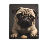 Pretty Pug Print Square Mouse Pad, Rubber Base Mouse Pads Home Decoration Laptop Mouse Pad for Office Computer Gaming Desk Accessories