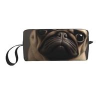 Pretty Pug Printed Makeup Bag with Handle, Lightweight Portable Cosmetic Organiser for Travel, Gym & Daily Use – Gift for Women Girls