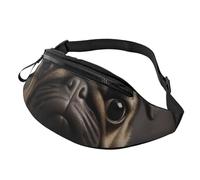 Pretty Pug Printed Personalized Waist Bag, Lightweight and Versatile Crossbody Bag for Everyday and Outdoor Adventures