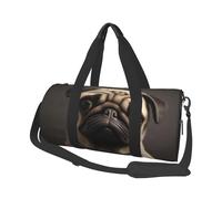 Pretty Pug Printed Sports Gym Bag with Wet Pocket & Shoes Compartment, Travel Duffel Bag for Men Women
