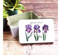 Pretty Purple Flowers Girly Personalised Bits & Bobs Storage Tin Personalised Gift | Custom Gift | Personalized Tin | Personalised Tins | Gift For Her | Gift For Him