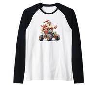 Pretty Quad Rider Costume for Christmas and Santa Claus Fans Raglan Baseball Tee