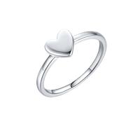 Pretty Rings for Women, Ring for Women White Gold 9K Heart Size R 1/2 Woman Gifts Unique