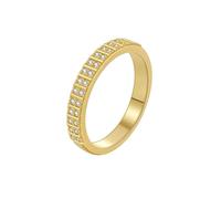 Pretty Rings, Gold Engagement Rings with White Round Moissanite 14K Yellow Gold Size O 1/2