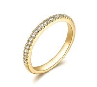 Pretty Rings, Women's Statement Rings Half Eternity with Diamond 9K Yellow Gold Size T 1/2
