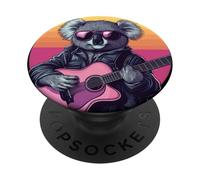 Pretty Rock Guitar Koala Bear Outfit for Rock'n Roll PopSockets Adhesive PopGrip