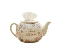 Pretty Rose Patterned Teapot Tissue Box Snug Cloth Enclosure Fits Regular Square Tissues Wonderful Mother Blue and Floral DecorPretty Rose Patterned Teapot Tissue Box Snug Cloth Enclosure
