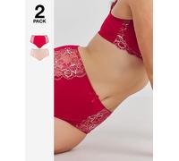 Pretty Secrets 2 Pack Ella Lace Briefs Pink Multi-Coloured 24