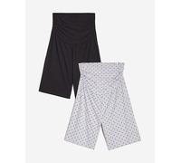 Pretty Secrets 2 Pack Maternity Culottes Black/Grey 16/18