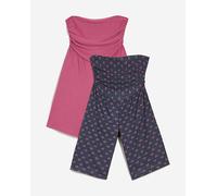 Pretty Secrets 2 Pack Maternity Culottes Navy Print 16/18