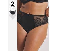 Pretty Secrets 2 Pack Willow Knickers Black/Cream 16