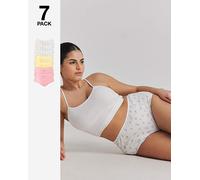 Pretty Secrets 7 Pack Full Fit Brief Ditsy Floral 16/18