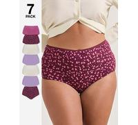 Pretty Secrets 7 Pack Full Fit Brief Heart Print 16/18