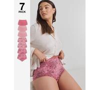 Pretty Secrets 7 Pack Full Fit Brief Pink Animal 16/18